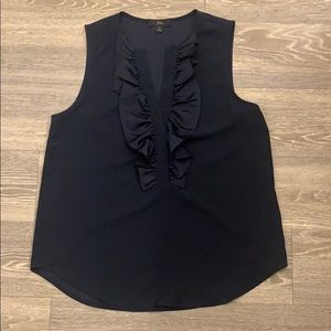 J. Crew Ruffled Collar Tank